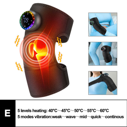 3 in 1 Massager for Shoulder Elbow Hot Compress, Electric Heated Vibration Knee Massage Pad Muscle Relaxation Thermal