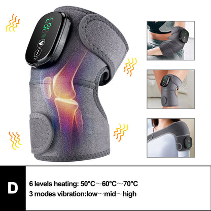 3 in 1 Massager for Shoulder Elbow Hot Compress, Electric Heated Vibration Knee Massage Pad Muscle Relaxation Thermal