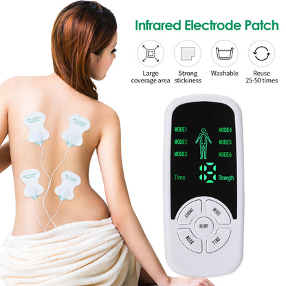 Digital Massage Tool Healthy Care Patchs, 6 Modes Tens Electric Massager for Back Waist Knee Full Body Stimulator