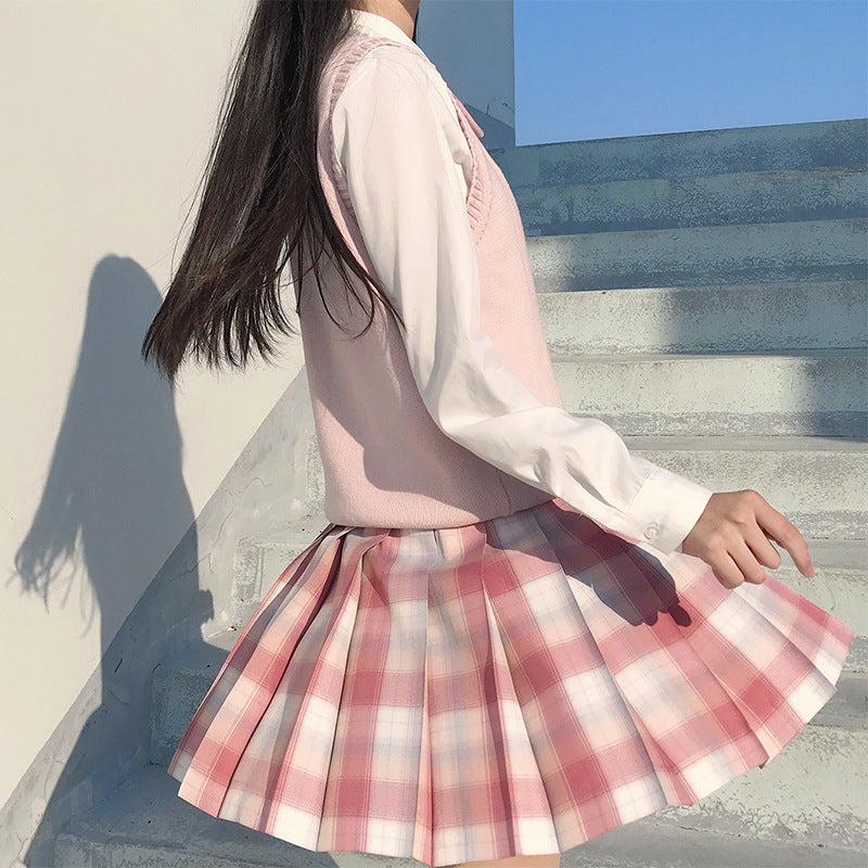 Womens Sleeveless Knit Vest Striped V Neck Sweater Pullover For Spring Autumn JK School Uniform Stu 2