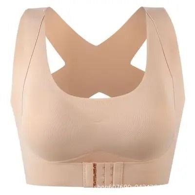 Front Closure Push Up Posture Corrector Bra With Cross Back Support 6