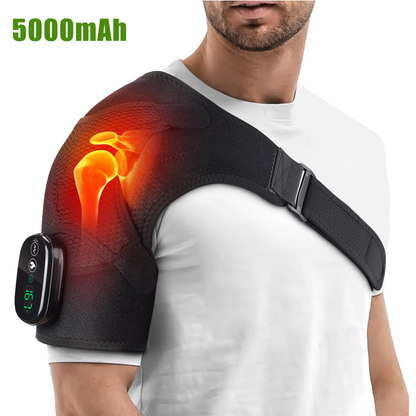 Electric Warm Massage Gear Belt, Heated Shoulder Steamer Massager, Smart Temperature Adjust Pad