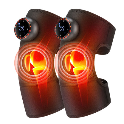 Adjustable Protective Strap Knee Brace, 3 in 1 Cordless Heating Knee Shoulder Elbow Massager Pad
