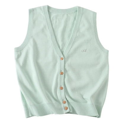 JK Uniform Knit Vest Gyaru School Cardigan Girls Preppy Sweater Vest For High School Class Autumn F 5