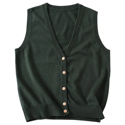 JK Uniform Knit Vest Gyaru School Cardigan Girls Preppy Sweater Vest For High School Class Autumn F 7