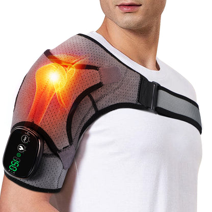 Shoulder Steamer Brace & Vibration Heated Pad, Electric Heating Support Belt for Shoulder Knee, Muscle Relaxer Massage