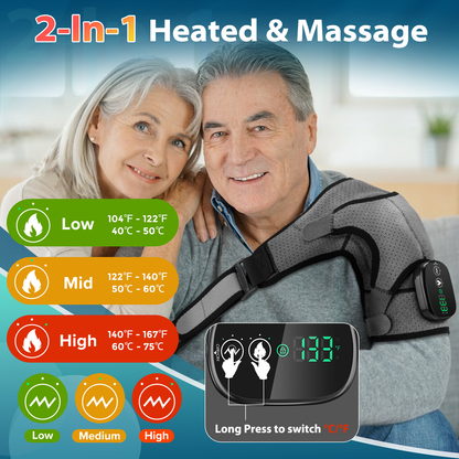 Shoulder Steamer Brace  Vibration Heated Pad Electric Heating Support Belt For Shoulder Knee Muscle 1