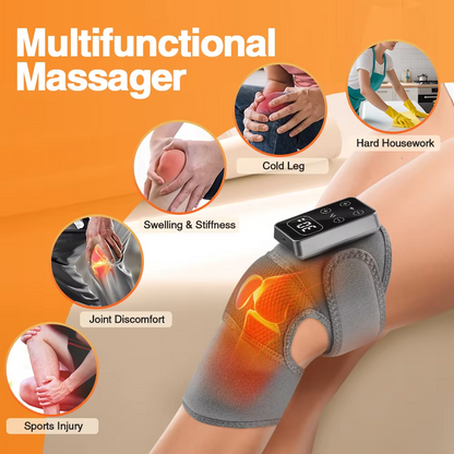 Rechargeable Knee Protector Wrap Vibration Massage Brace Electric Heating Pad 5 Gear Knee Massager  3