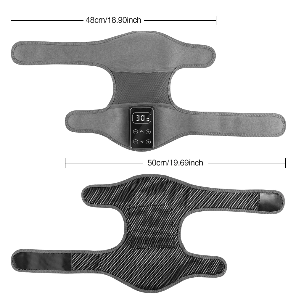 Rechargeable Knee Protector Wrap Vibration Massage Brace Electric Heating Pad 5 Gear Knee Massager  5
