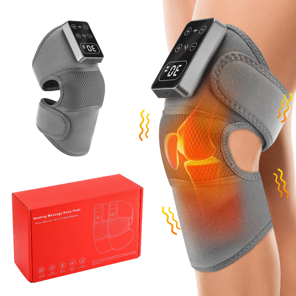Rechargeable Knee Protector Wrap Vibration Massage Brace Electric Heating Pad 5 Gear Knee Massager  6