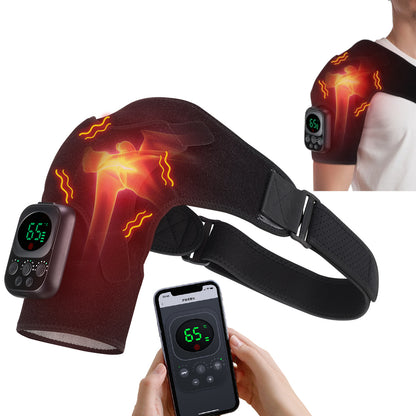 Electric App Control Massage Pads, Heating Shoulder Massager Vibration Belt, Shoulder Knee Massages Belts Muscle Relax