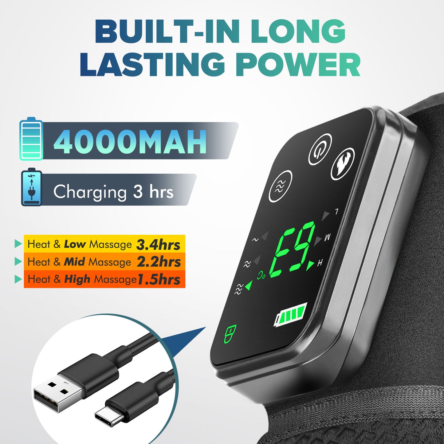 Blood Circulation Health Care, Warm Knee Shoulder Elbow Massager, Motorcycle Knee Pads Brace
