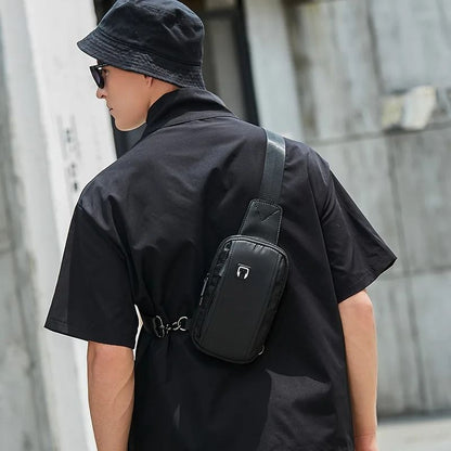 Mens Japanese Oxford Cloth Chest Crossbody Bag 1
