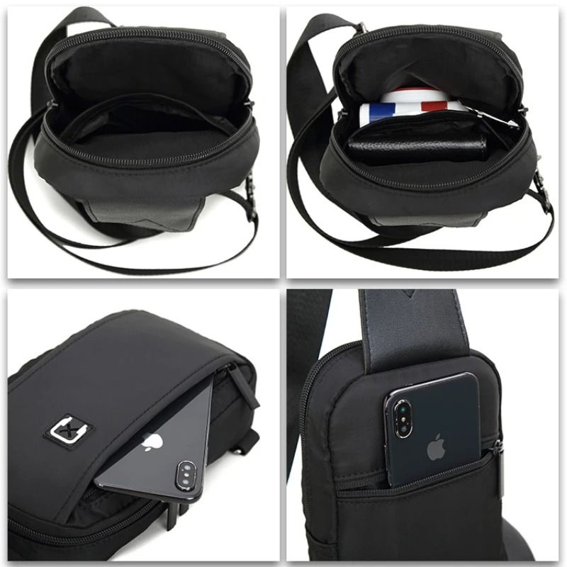 Mens Japanese Oxford Cloth Chest Crossbody Bag 4