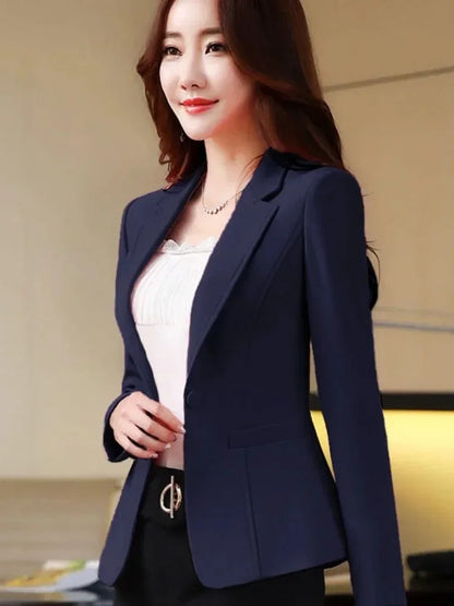 Classic Blazers for Women, Professional Suit Jacket for Office Lady, Black Interview Blazer, Formal Work Clothes
