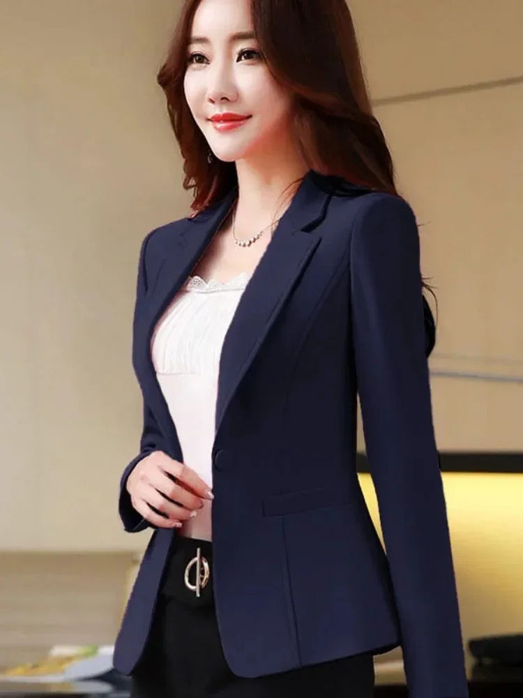 Classic Blazers for Women, Professional Suit Jacket for Office Lady, Black Interview Blazer, Formal Work Clothes