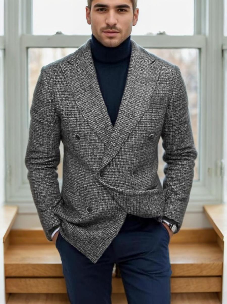 Modern Slim Fit Blazer for Men, Versatile Sport Coat, Casual Business Suit Jacket, Comfortable and Breathable