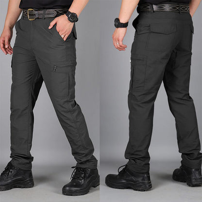 Lightweight Mens Summer Tactical Cargo Pants Casual Waterproof Trousers Durable MultiPocket Outdoor 3