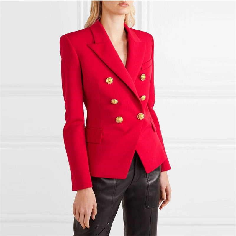 Fashion Casual Suit Blazers for Women, Solid Color Slim Fit Blazer, Spring and Autumn Jacket, Winter Office Wear