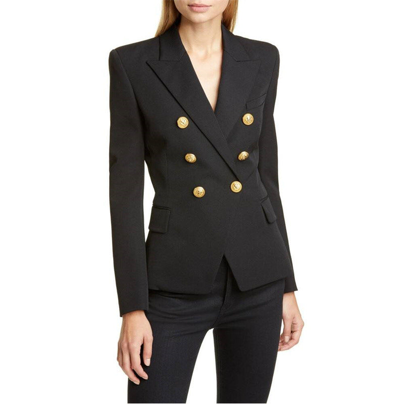 Fashion Casual Suit Blazers for Women, Solid Color Slim Fit Blazer, Spring and Autumn Jacket, Winter Office Wear
