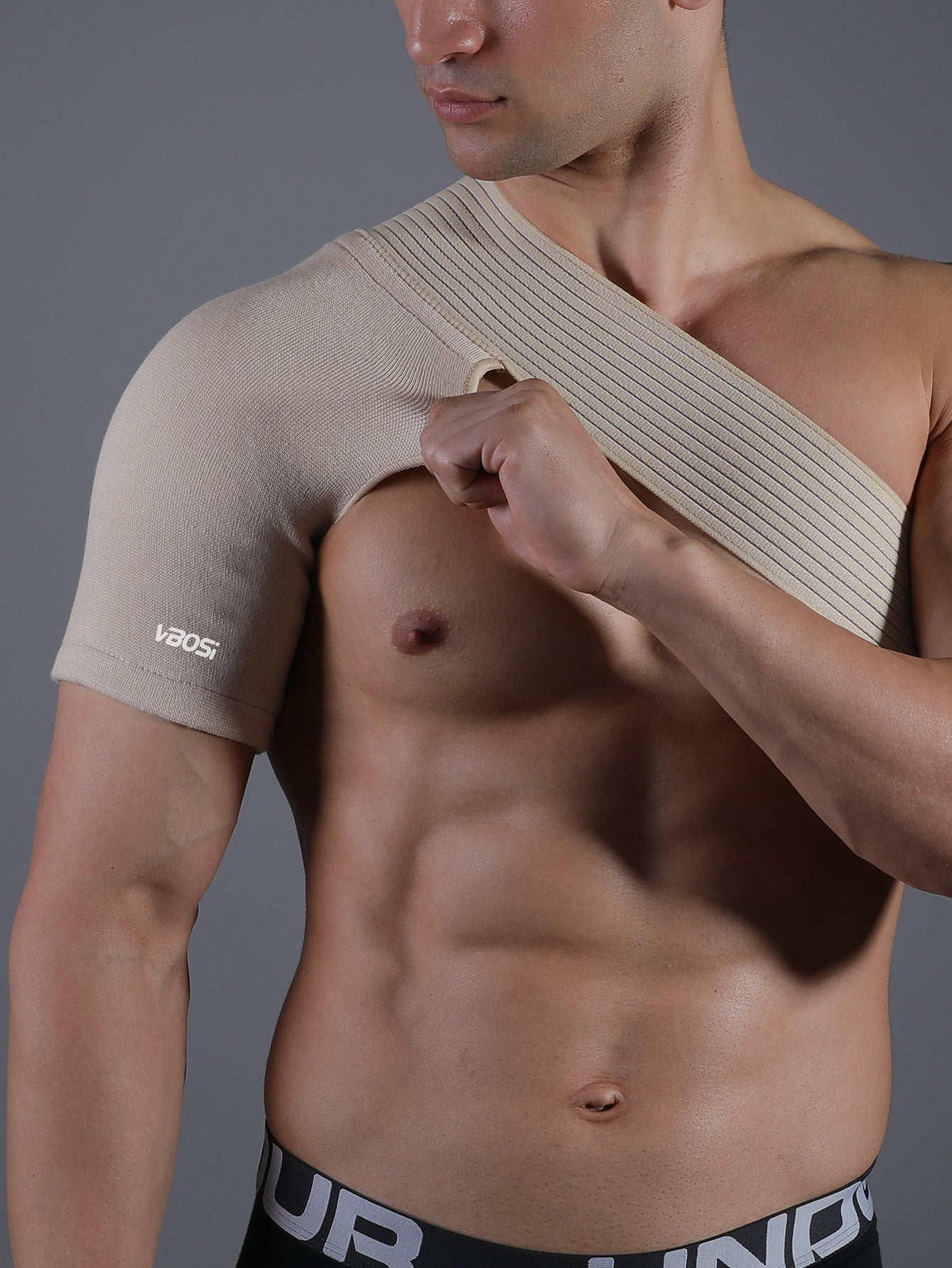 1 Piece Upper Back Brace, Elastic Shoulder Support with Adjustable Straps for Shoulder Pain Relief
