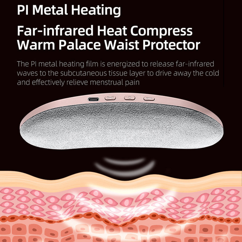 Portable Intelligent Heating Waist Massage Device, Heated Warming Palace Belt for Girls During Menstrual Period Auntie
