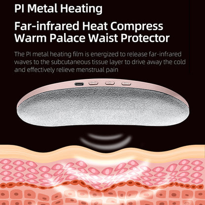 Portable Intelligent Heating Waist Massage Device, Heated Warming Palace Belt for Girls During Menstrual Period Auntie