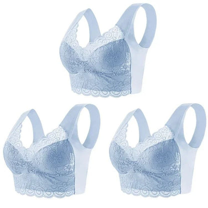 Seamless Lace Bra Set Comfortable Ice Silk Bralette 1