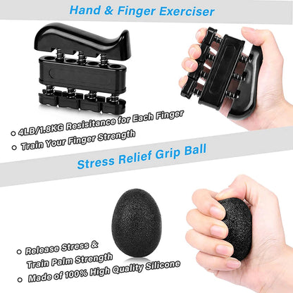 Wrist Forearm And Hand Exerciser Full Set With Counter, 5-60kg Adjustable Hand Grip Strength Trainer For Stronger Grip