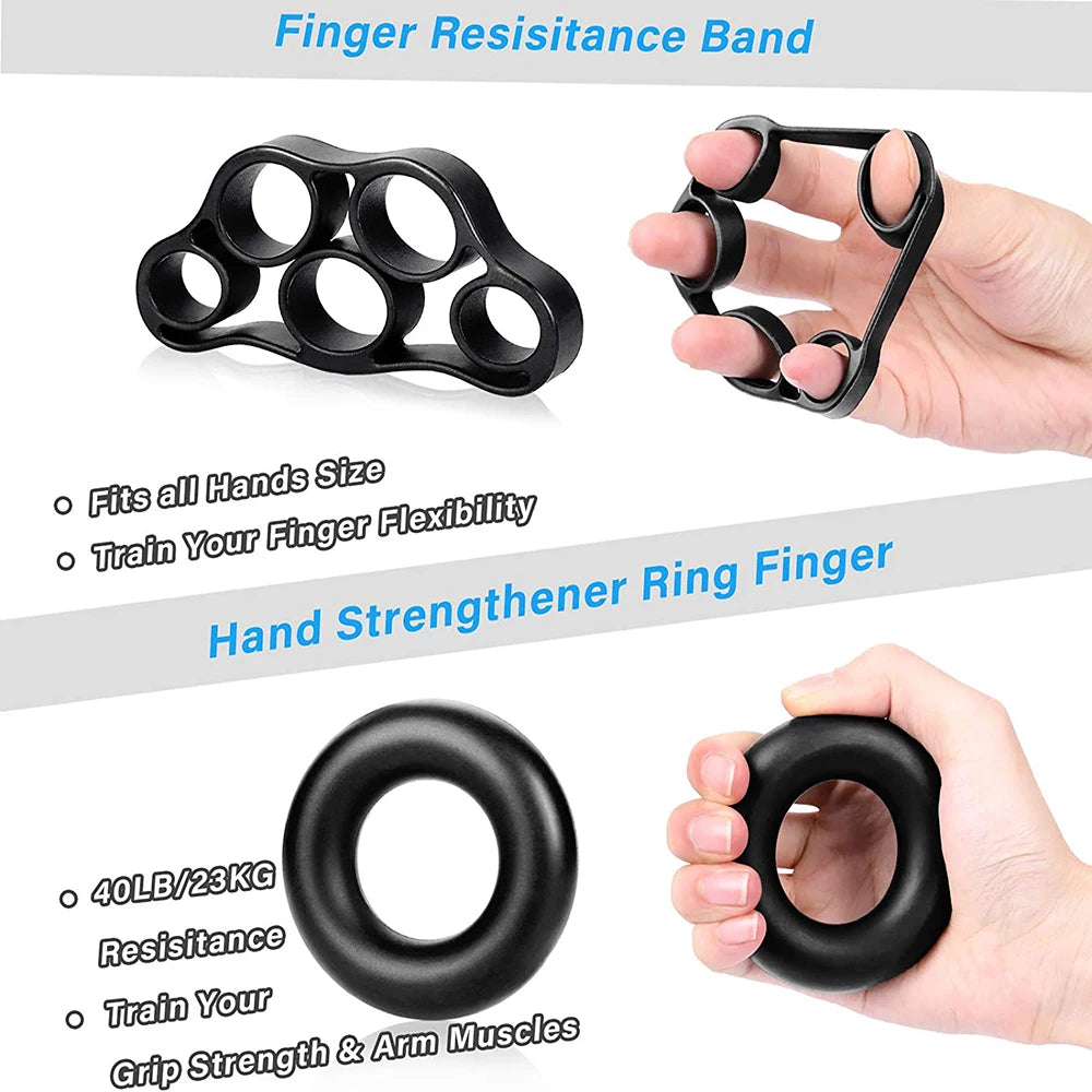 Wrist Forearm And Hand Exerciser Full Set With Counter, 5-60kg Adjustable Hand Grip Strength Trainer For Stronger Grip