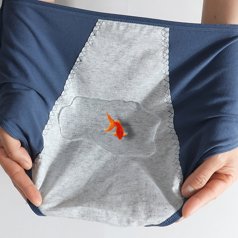 High Waist Leak Proof Menstrual Womens Panties Widen Period Cotton Underwear Physiological Female B 5
