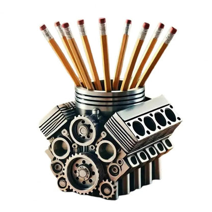 V8 Engine Pen Holder Desktop Organizer 6