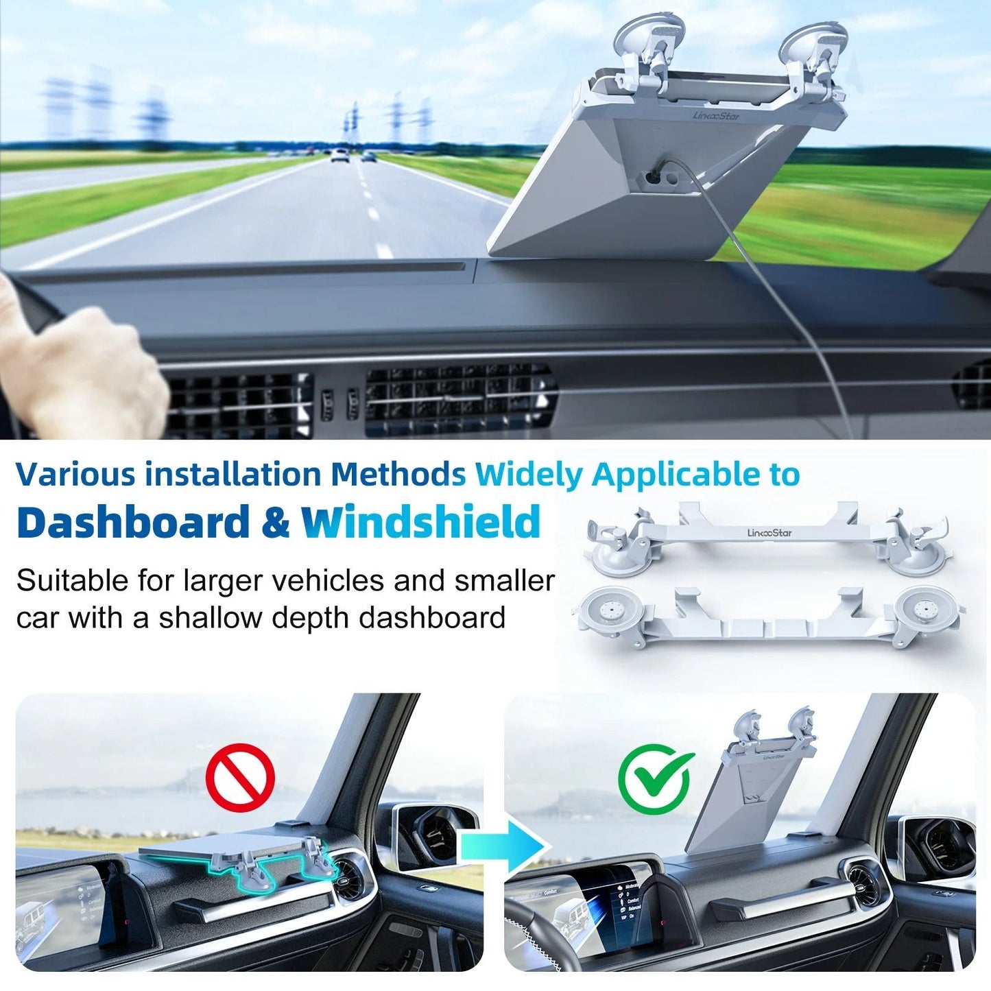 Travel Suction Cup Mount Bracket For Mini Satellite Setup 2