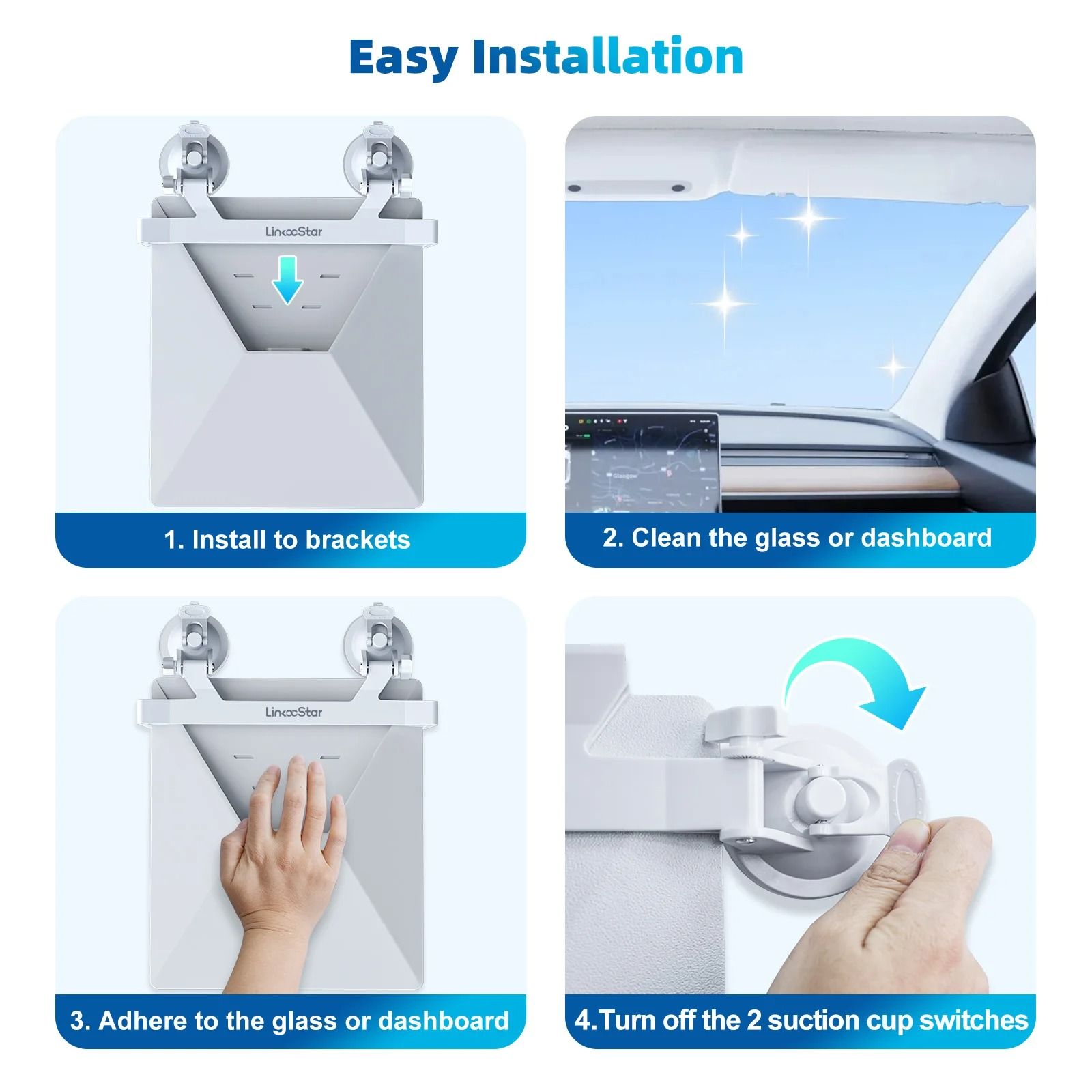 Travel Suction Cup Mount Bracket For Mini Satellite Setup 4