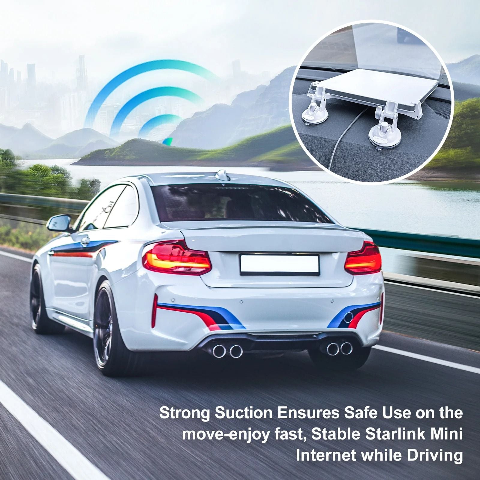 Travel Suction Cup Mount Bracket For Mini Satellite Setup 5