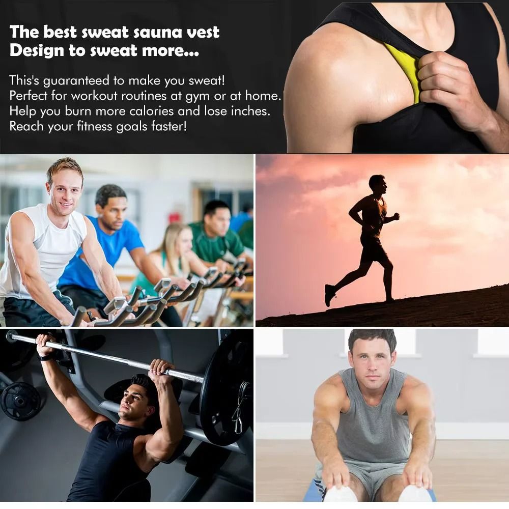 Mens Sauna Training Vest With Slimming Effect 2
