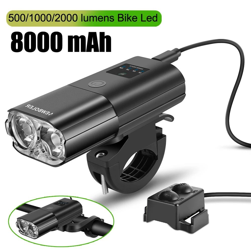 USB Rechargeable Bicycle Headlight 1000 Lumen Power Bank Flashlight