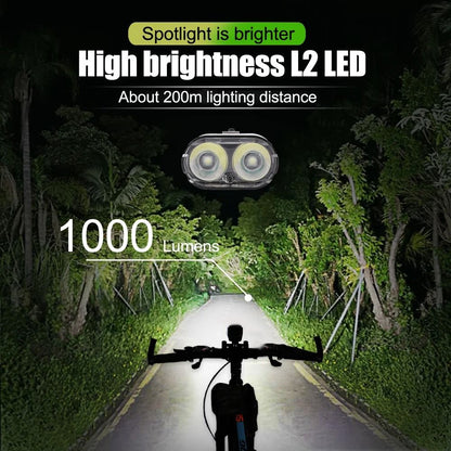 USB Rechargeable Bicycle Headlight 1000 Lumen Power Bank Flashlight 1