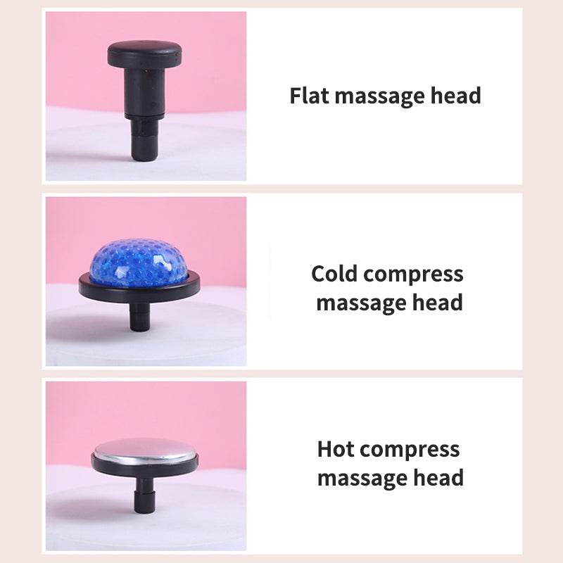 Relaxation Intelligent Exercise Fitness Massager, Professional Muscle Massage Gun with Cold Hot Compress, 6 Heads Fascia