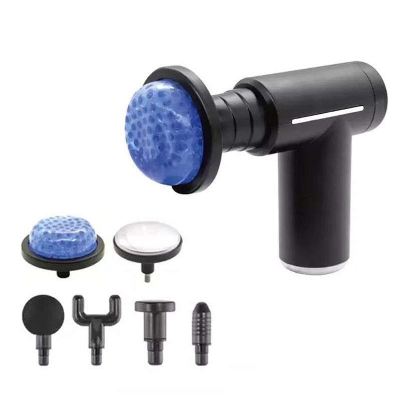 Relaxation Intelligent Exercise Fitness Massager, Professional Muscle Massage Gun with Cold Hot Compress, 6 Heads Fascia