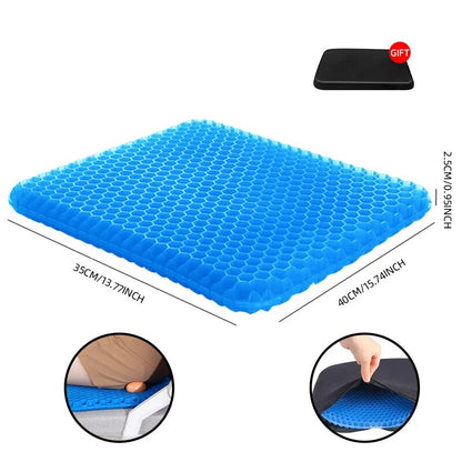 Summer Breathable Honeycomb Gel Seat Cushion, Relieves Tailbone Pain Back Pressure, for Home Office Wheelchair Car Seats