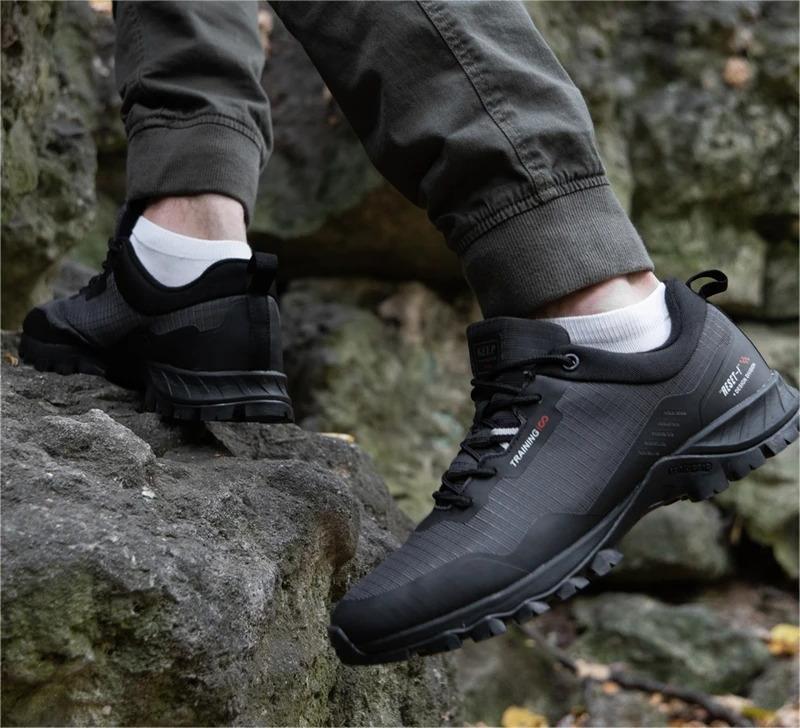 Mens Waterproof Hiking Shoes Anti Skid Outdoor Travel Sneakers