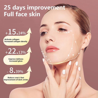 Facial Lifting Device, LED Photon Therapy Slimming Massager, Heated Double Chin V Face Vibration