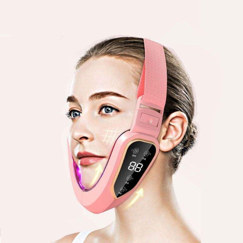 Facial Lifting Device, LED Photon Therapy Slimming Massager, Heated Double Chin V Face Vibration