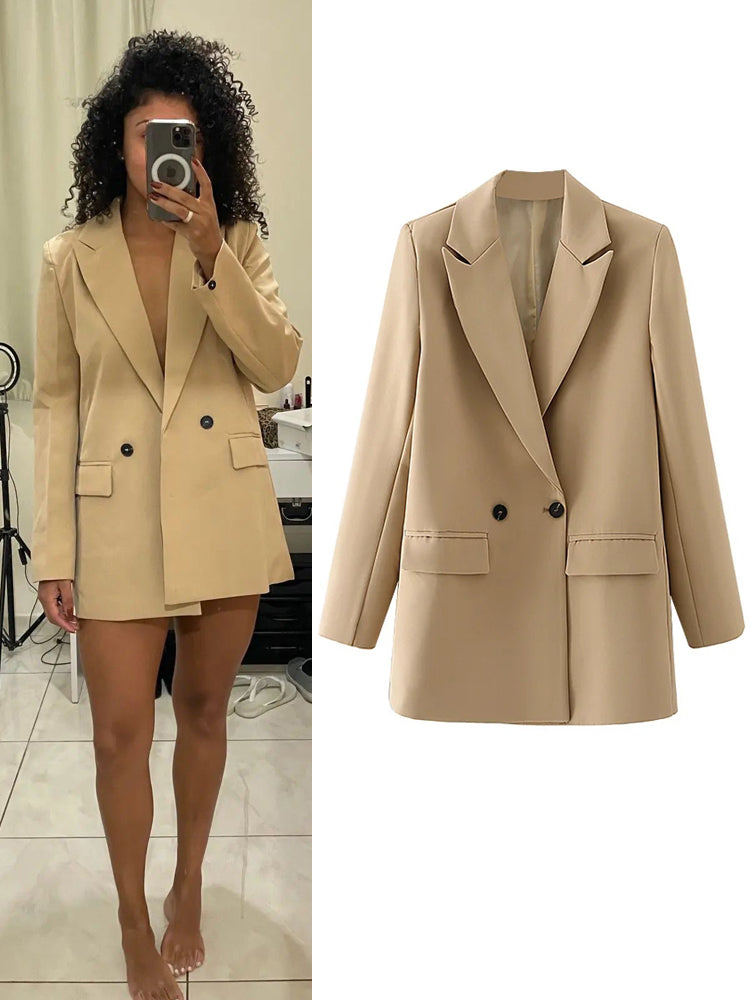 TRAF Women's Blazer, Fashion Office Wear Jacket, Outerwear Coat