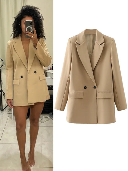 TRAF Women's Blazer, Fashion Office Wear Jacket, Outerwear Coat