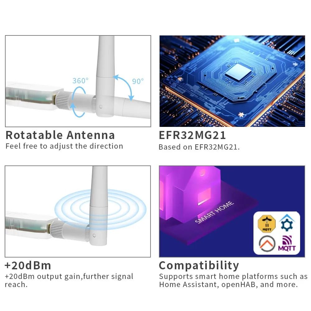Zigbee 30 Thread And Matter USB Adapter For Home Assistant And ZHA 3