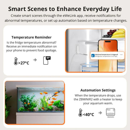 Zigbee LCD Smart Thermometer With Probe For Pool Fridge And Freezer 4