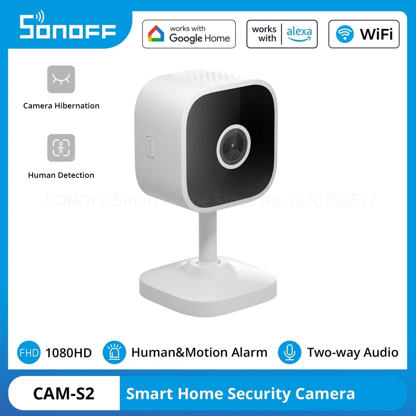 Sonoff Cam Slim Gen2 Smart Home Security Camera 1080P Human Detection