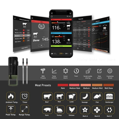 Wireless Bluetooth Meat Thermometer For BBQ And Kitchen Cooking 3